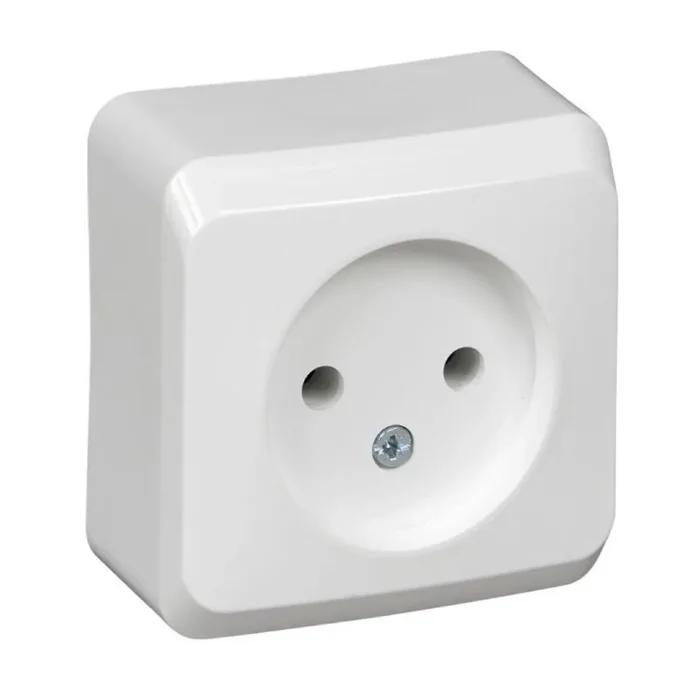 Розетка 1-м ОП Этюд 16А IP20 250В без заземл. без защ. шторок бел. SE PA16-001B