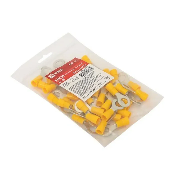 Наконечник кольц. изол. НКИ 6.0-8 (уп.50шт) EKF nki-5.5-8n