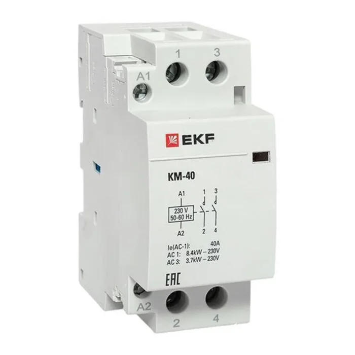 Контактор модульный КМ 40А 2NО (2 мод.) EKF km-2-40-20
