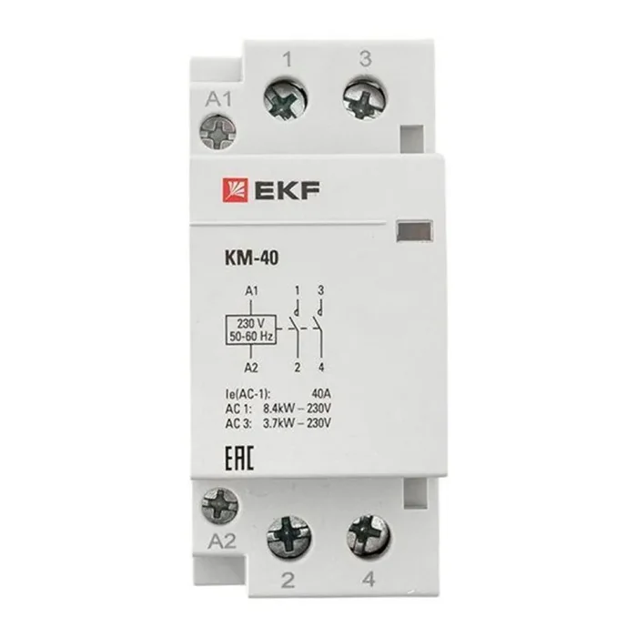 Контактор модульный КМ 40А 2NО (2 мод.) EKF km-2-40-20