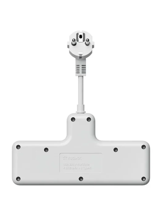 Удлинитель с сетевым фильтром 3х0.3м 10А 2USB + 1USBC 2500Вт ПВС 3х1 компакт бел. КОСМОС FRKsm0.3m-3g(W)USB