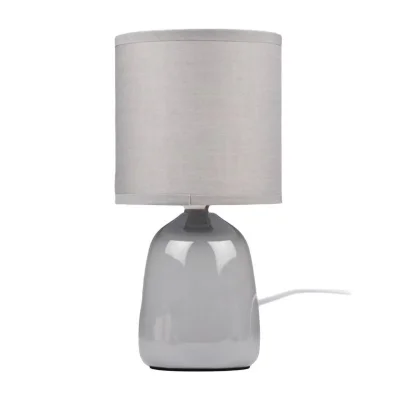 Светильник настольный JH2-02-gy E14 IP20 130х130х255мм керамика; ткань; PVC-пластик сер. JazzWay 5062320