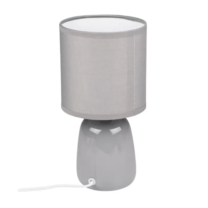 Светильник настольный JH2-02-gy E14 IP20 130х130х255мм керамика; ткань; PVC-пластик сер. JazzWay 5062320