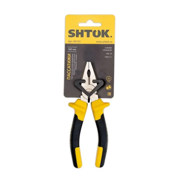 Пассатижи 1000В 160мм (08103) SHTOK 376273