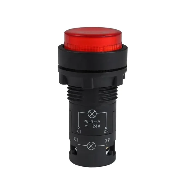 Кнопка с подсветкой OptiSignal Compact D22 С7-PL-B401 красн. 1НЗ 24В AC/DC XB7NW34B2 КЭАЗ 362086