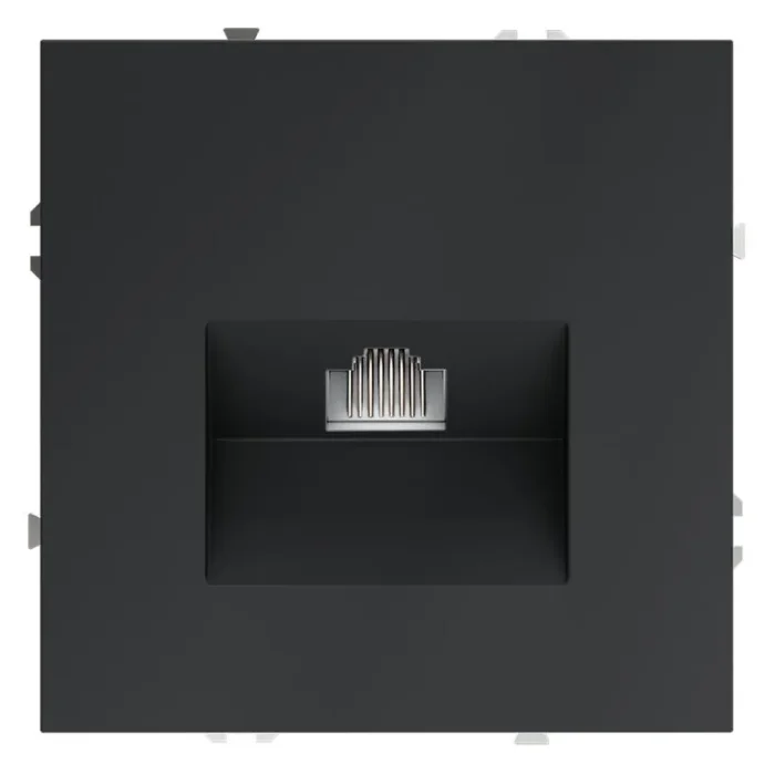 Розетка компьютерная 1-м СП S70 RJ45 кат.6 механизм графит Voltum VLS060107