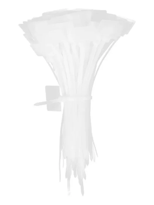 Хомут кабельный ХП1 2.5х110 нейл. бел. с таб. 20х13 (уп.100шт) IEK UHH61-3-110-100