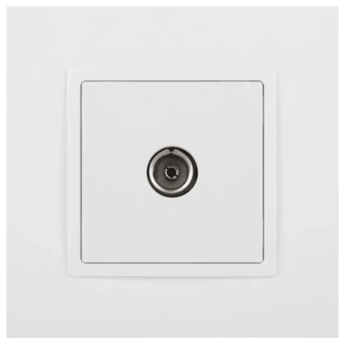 Розетка телевизионная одиночная TV 1мод. Elegance 14-3101-01 IP20 бел. Эра Б0034290