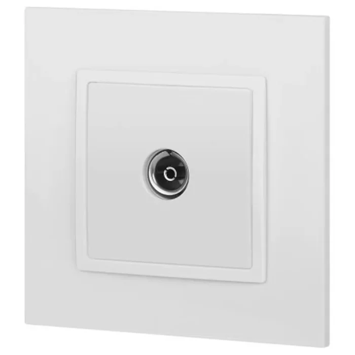 Розетка телевизионная одиночная TV 1мод. Elegance 14-3101-01 IP20 бел. Эра Б0034290