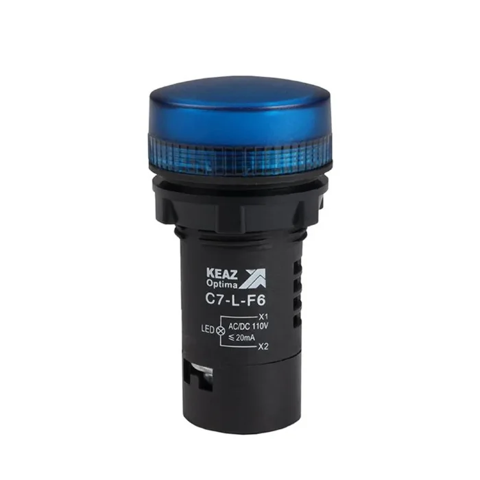 Лампа светодиодная OptiSignal Compact D22 С7-L-F6 син. 110В AC/DC XB7EV06GP КЭАЗ 362157