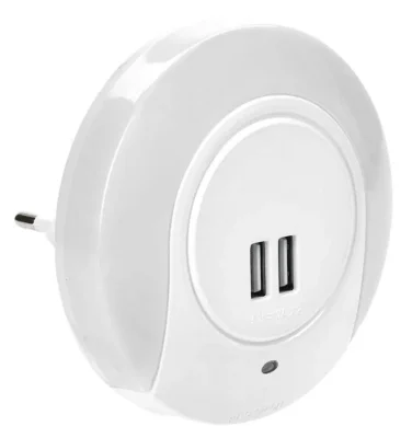 Светильник-ночник 001 круг USB датчик освещения 220В IEK LDNN5-001-SQ-P-00-S-K01