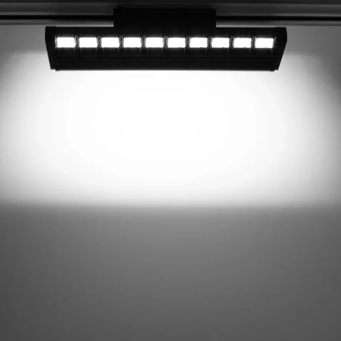 Светодиодный трековый светильник 2L JH-U7 PX2 (220VAC, 2x25W, white 6000K, 45-90°, черный)