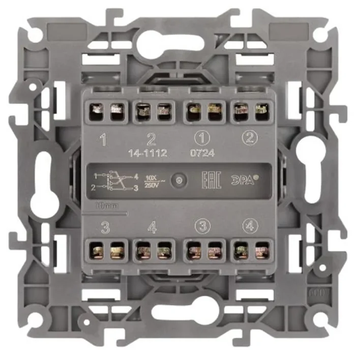 Розетка телевизионная одиночная TV Elegance 14-3101-16 титан Эра Б0065760