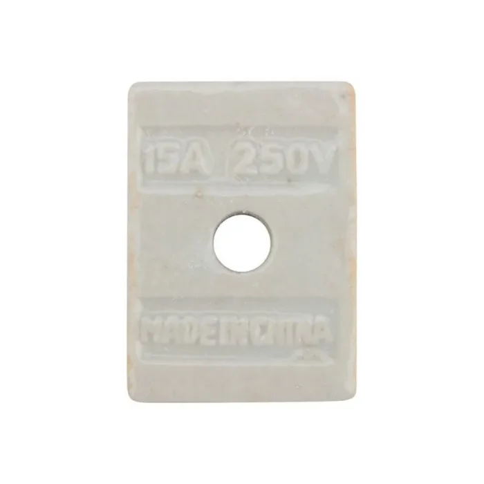 Клемма керамическая винтовая 10кв.мм 2 пары контактов с крепежным отверстием (уп.100шт) Rexant 07-6222