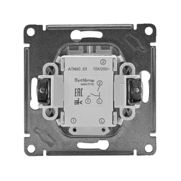 Выключатель 2-кл. СП AtlasDesign 10А IP20 (сх. 5а) 10AX с подсветкой механизм бел. SE ATN000153