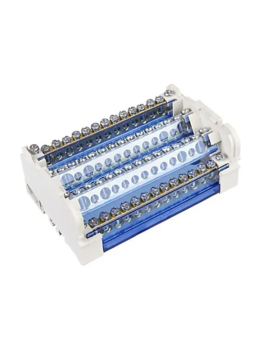 Шина на DIN-рейку в корпусе (кросс-модуль) ШНК 4х15 3L+PEN IEK YND10-4-15-125