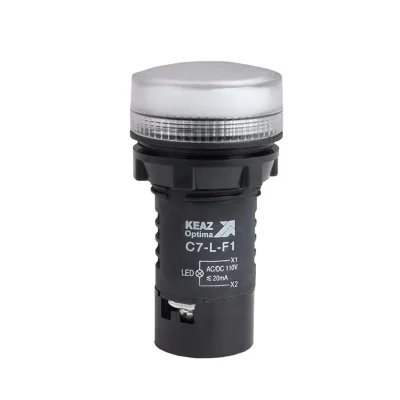 Лампа светодиодная OptiSignal Compact D22 С7-L-F1 бел. 110В AC/DC XB7EV01GP КЭАЗ 362153