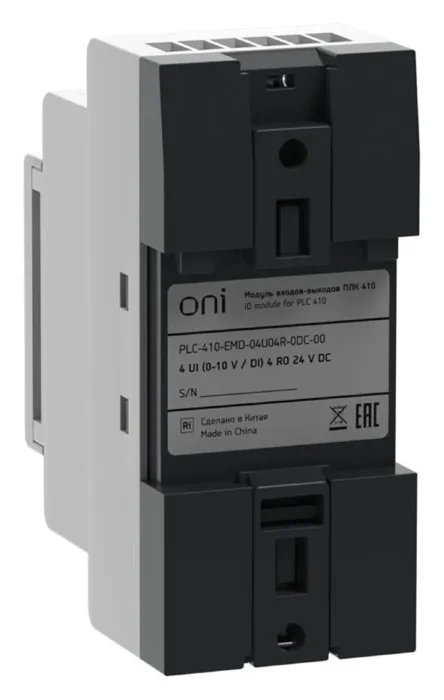 Модуль входов выходов ПЛК 410 4 UI (0-10В/DI) 4 RO 24В DC ONI PLC-410-EMD-04U04R-0DC-00