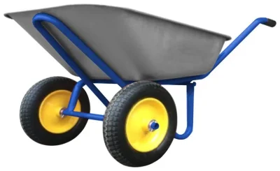 Тачка строительная двухколесная 100л грузоподъемность 200кг КУРС 77618
