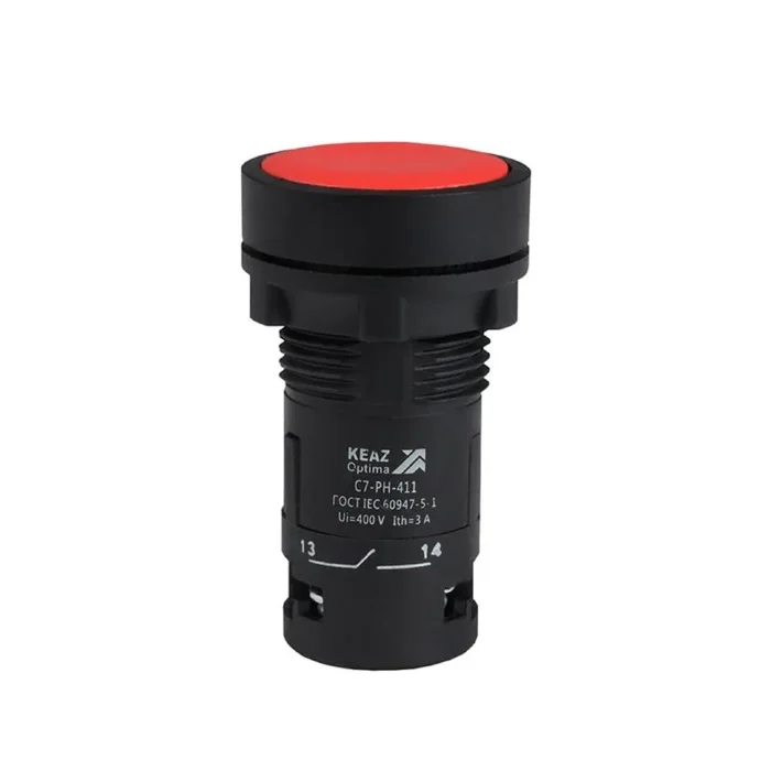 Кнопка с фиксацией OptiSignal Compact D22 С7-PH-411 красн. 1НО+1НЗ XB7NH45 КЭАЗ 362075