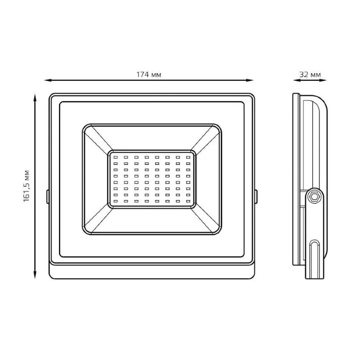 Прожектор светодиодный Elementary 50Вт 6500К IP65 4500лм 200-240В ДО черн. GAUSS 613100350