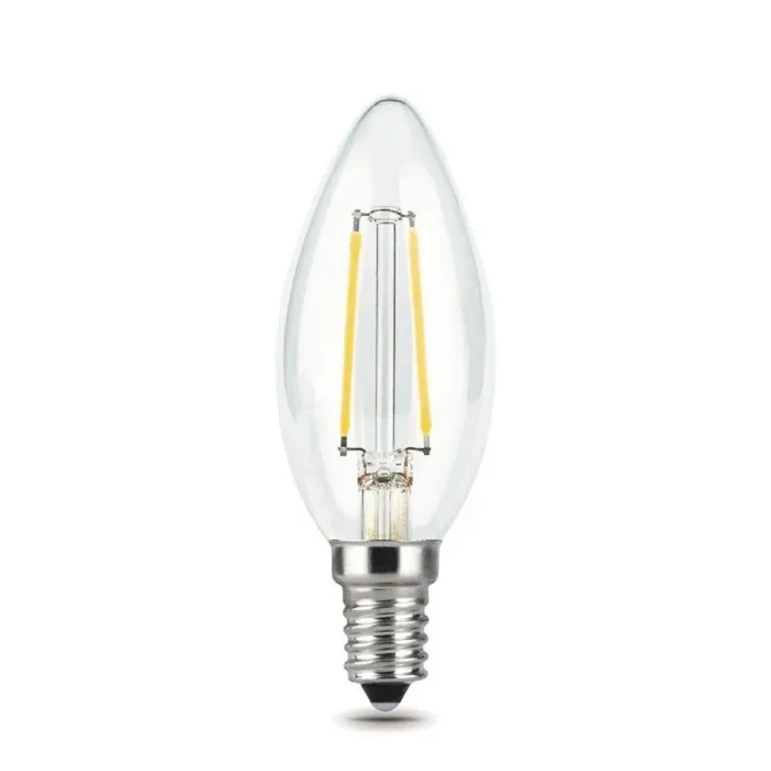 Лампа светодиодная филаментная Black Filament 5Вт свеча 4100К нейтр. бел. E14 450лм GAUSS 103801205