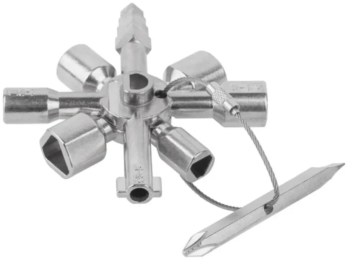 Ключ универсальный для электрошкафов 10-в-1 двусторонняя CrV бита РН2/SL7 FIT 60110