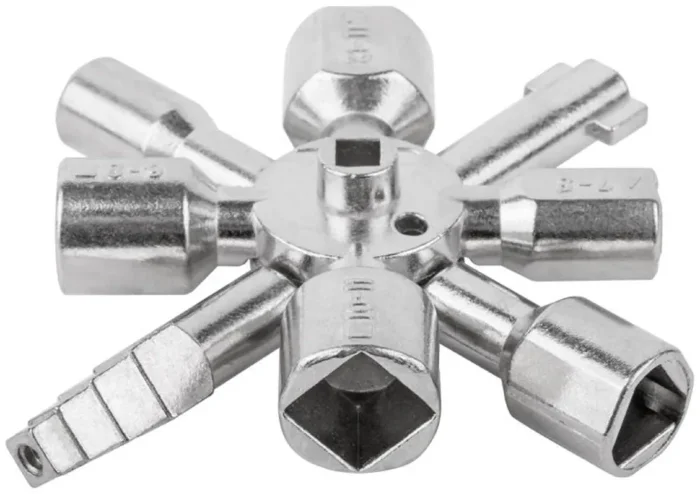 Ключ универсальный для электрошкафов 10-в-1 двусторонняя CrV бита РН2/SL7 FIT 60110