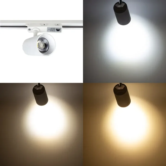 Светодиодный трековый светильник 2L VTB80 PX101(220VAC, 26-30W, 3000/4000/6500K, 36°, CRI>90, белый)