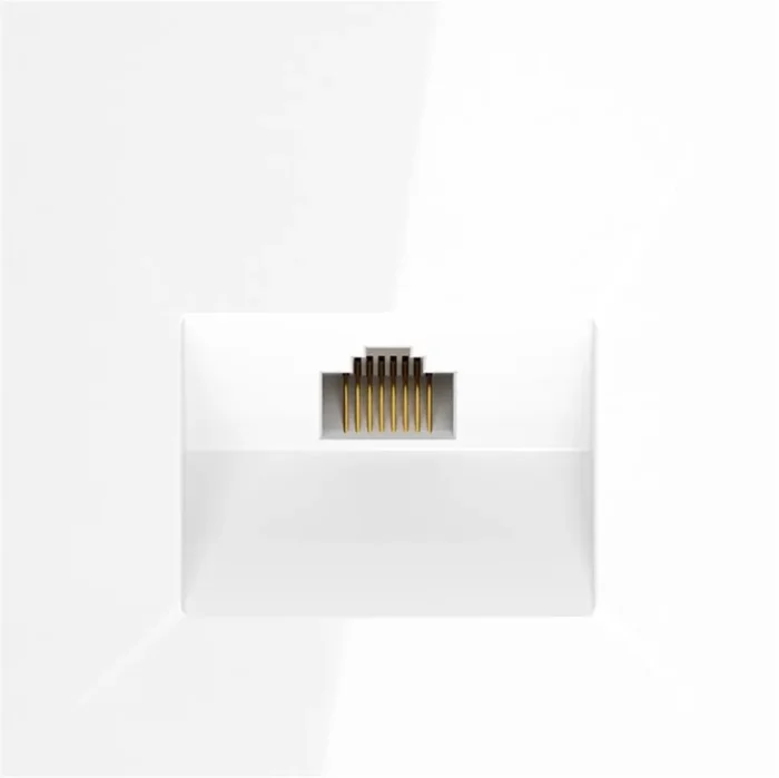 Розетка компьютерная 1-м СП S70 RJ45 кат.6 механизм бел. глянцевый Voltum VLS060101