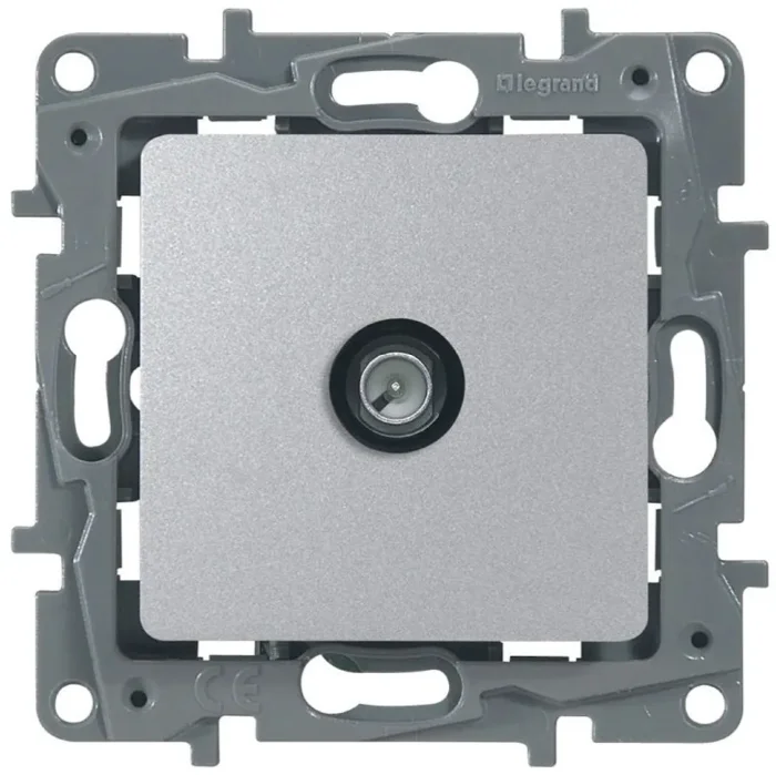 Розетка телевизионная оконечная TV СП Etika 5дБ 5-862МГц механизм алюм. IEK 672465