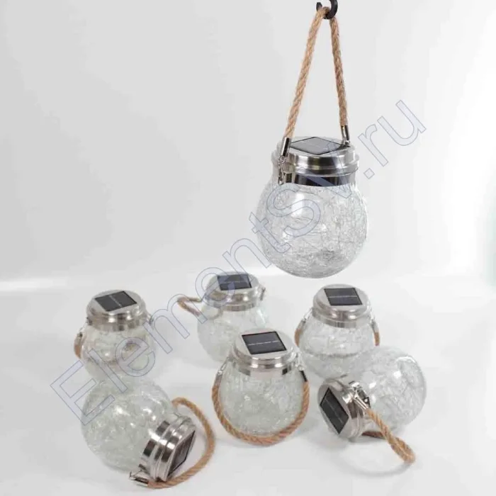 Светильник декоративный горшочек на солнечных батареях, blue, GOR3