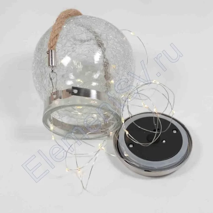 Светильник декоративный горшочек на солнечных батареях, blue, GOR3