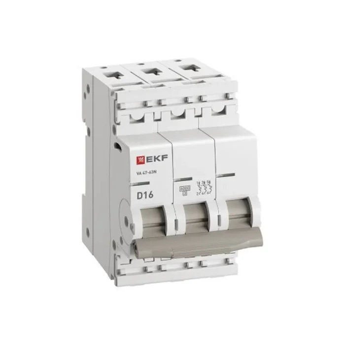 Выключатель автоматический модульный 3п D 16А 6кА ВА 47-63N PROxima EKF M636316D