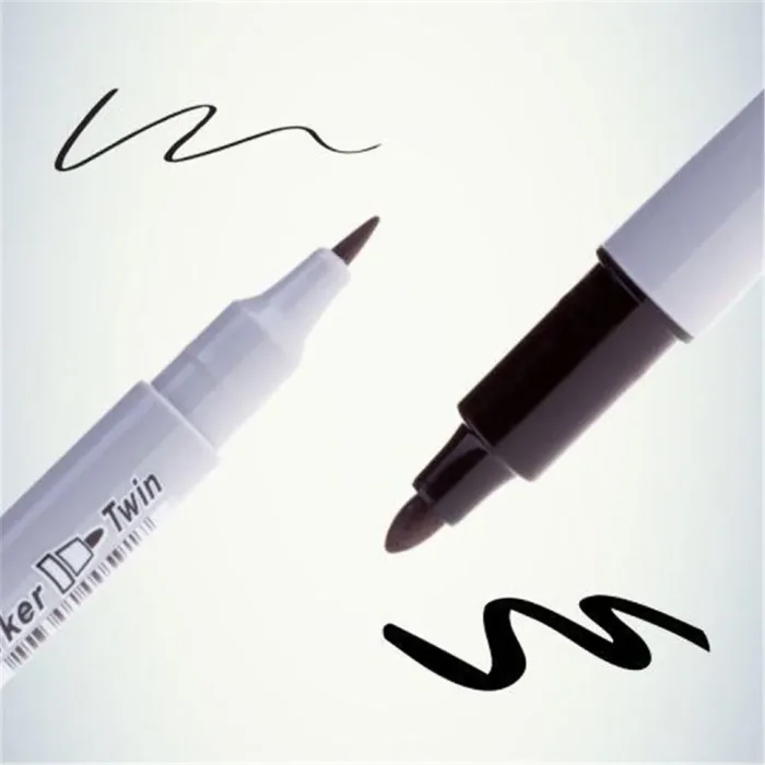 Маркер перманентный двухсторонний "Multi Marker Twin" 2мм/1мм пулевидный черн. Crown Б0048242