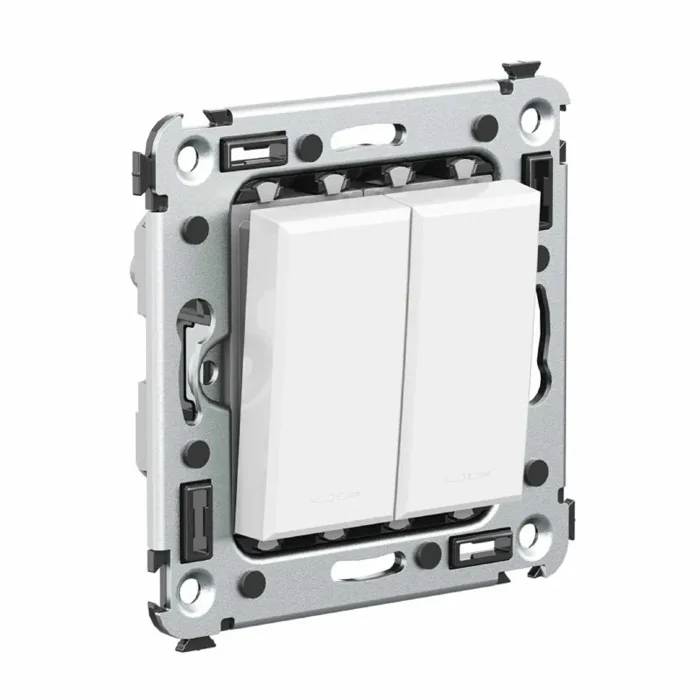Выключатель 2-кл. 2мод. СП Avanti "Белое облако" 16А IP20 бел. DKC 4400104