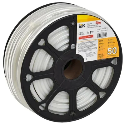 Лента светодиодная &quot;неон&quot; LSR-2835R120-9.6-IP67-220В (уп.50м) IEK LSR5-6-120-67-0-50