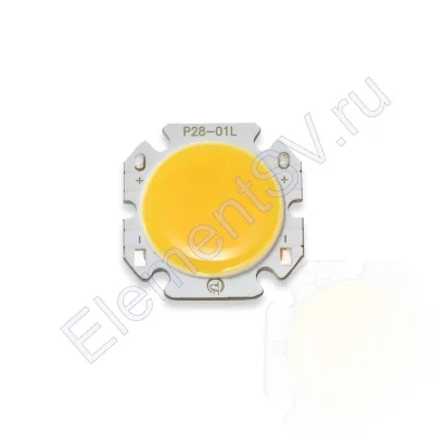 Светодиодная COB матрица P28-01L W7 (9-11V, 3W, 300mA, day white)