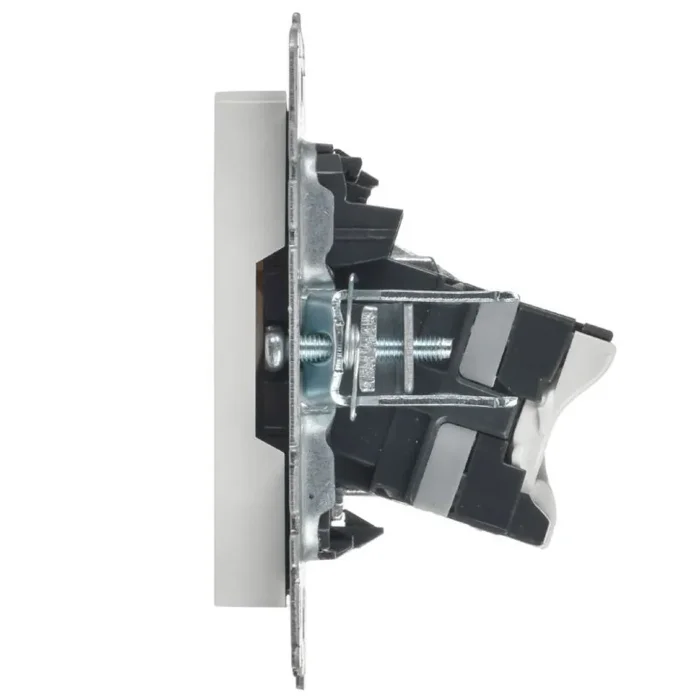 Розетка компьютерная + телевизионная 2-м Brite РТВ/РК12-БрБ RJ45 кат.5E + TV механизм бел. IEK BR-AK20-1-K01