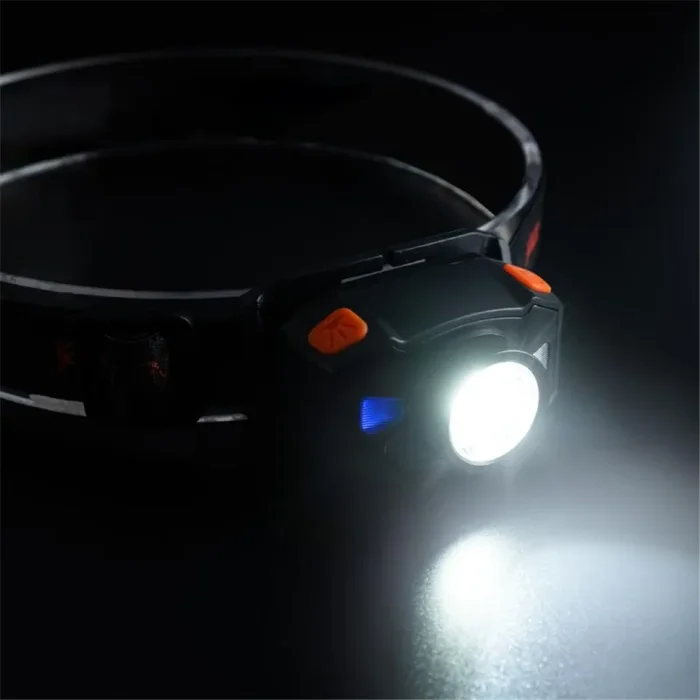 Фонарь аккумуляторный налобный AccuH1-L5WZ-og zoom LED 5Вт + 2хRED SMD IP54 5 режимов: 100проц. 180лм 3.5ч/50проц. 110лм 5.5ч/30проц. 65лм 15ч/красн. 28ч/мигающ. красн. 12ч аккум. 0.8А.ч управл. жестами черн./оранж. JazzWay 5036611