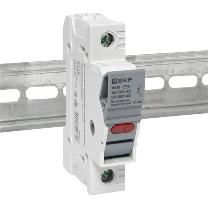 Предохранитель-разъединитель DF 10х38 1п (тип ПВЦ) EKF df101-e