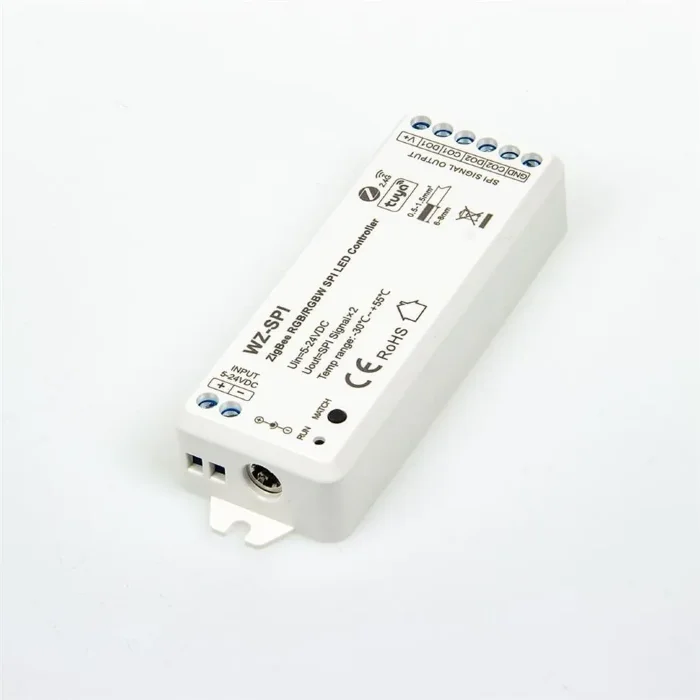 Контроллер WZ-SPI KZ12 (ZigBee, RF 2.4G, tuya, out-SPIx2, max 1000pix, 5-24V, IP20)