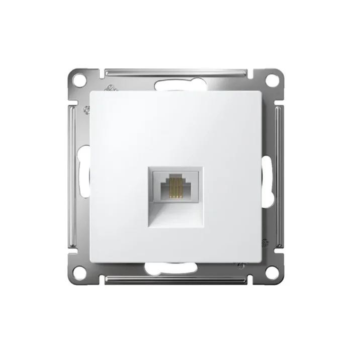 Розетка телефонная 1-м СП AtlasDesign RJ11 механизм бел. SE ATN000181