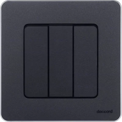 Выключатель 3-кл. Inspiria 10АХ 250В винтов. зажимы антрацит Leg 673543