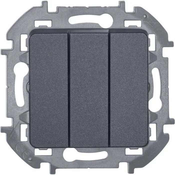 Выключатель 3-кл. Inspiria 10АХ 250В винтов. зажимы антрацит Leg 673543