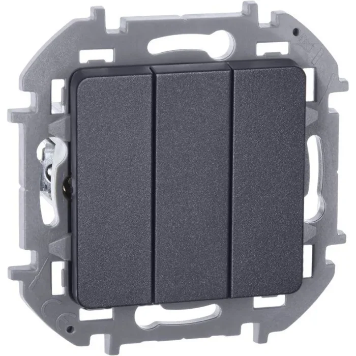 Выключатель 3-кл. Inspiria 10АХ 250В винтов. зажимы антрацит Leg 673543