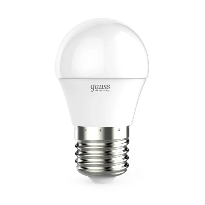 Лампа светодиодная Elementary 6Вт P45 шар 3000К тепл. бел. E27 420лм GAUSS 53216