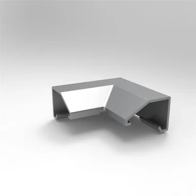 Соединитель угловой для 553 профиля (пластик, цвет-серебристый металлик)