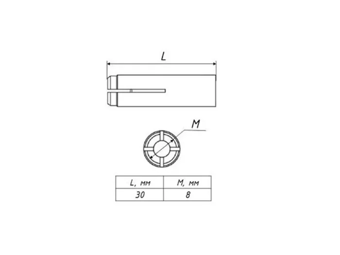 Анкер забивной М8 сталь EKF aszm8