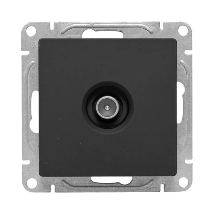 Розетка телевизионная оконечная TV СП Эпика механизм черн. EKF UP1-SOB-TV-3